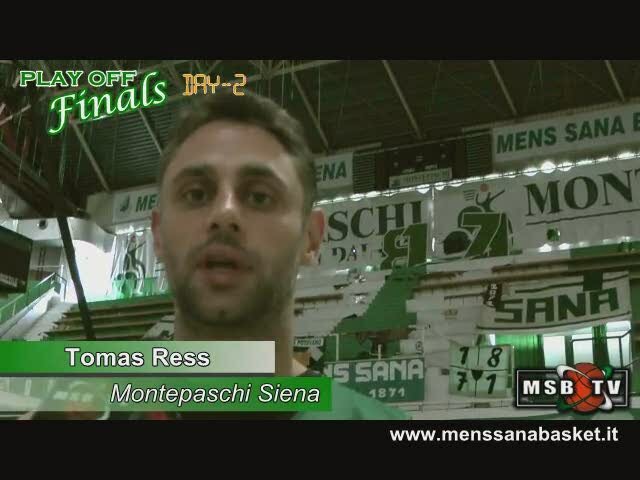 Tomas Ress parla della finale playoff